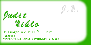 judit miklo business card